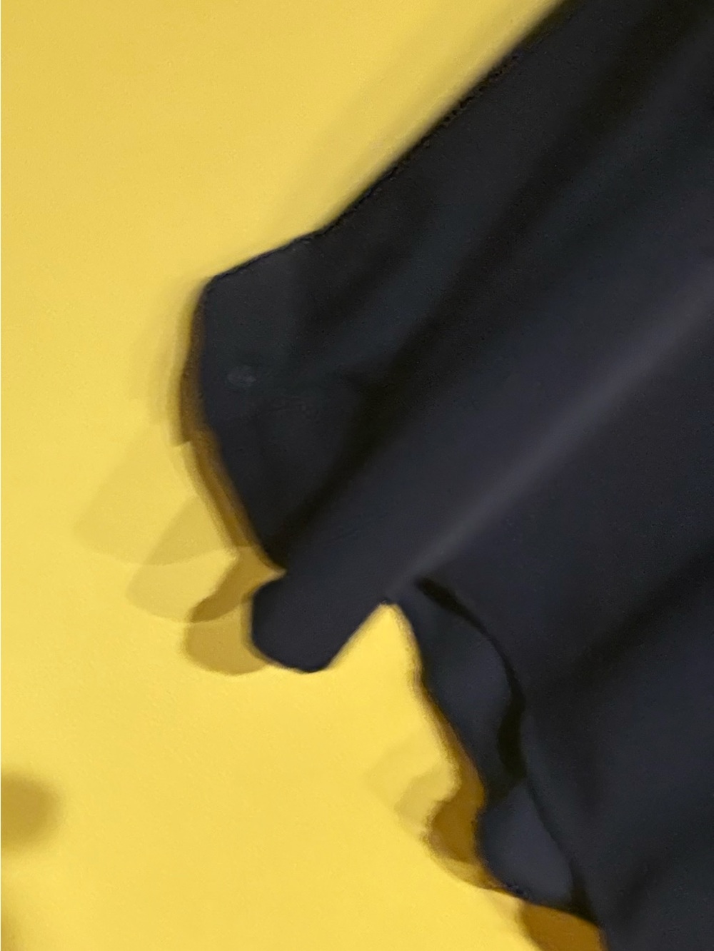 Chico's Navy Ruffle-Front Button-Down Shirt - Picture 3 of 3